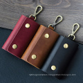 Custom New Design Genuine Leather House Keeper Key Holder Multi Hooks Waist Luxury Key Pouch Bags Men Key Wallet